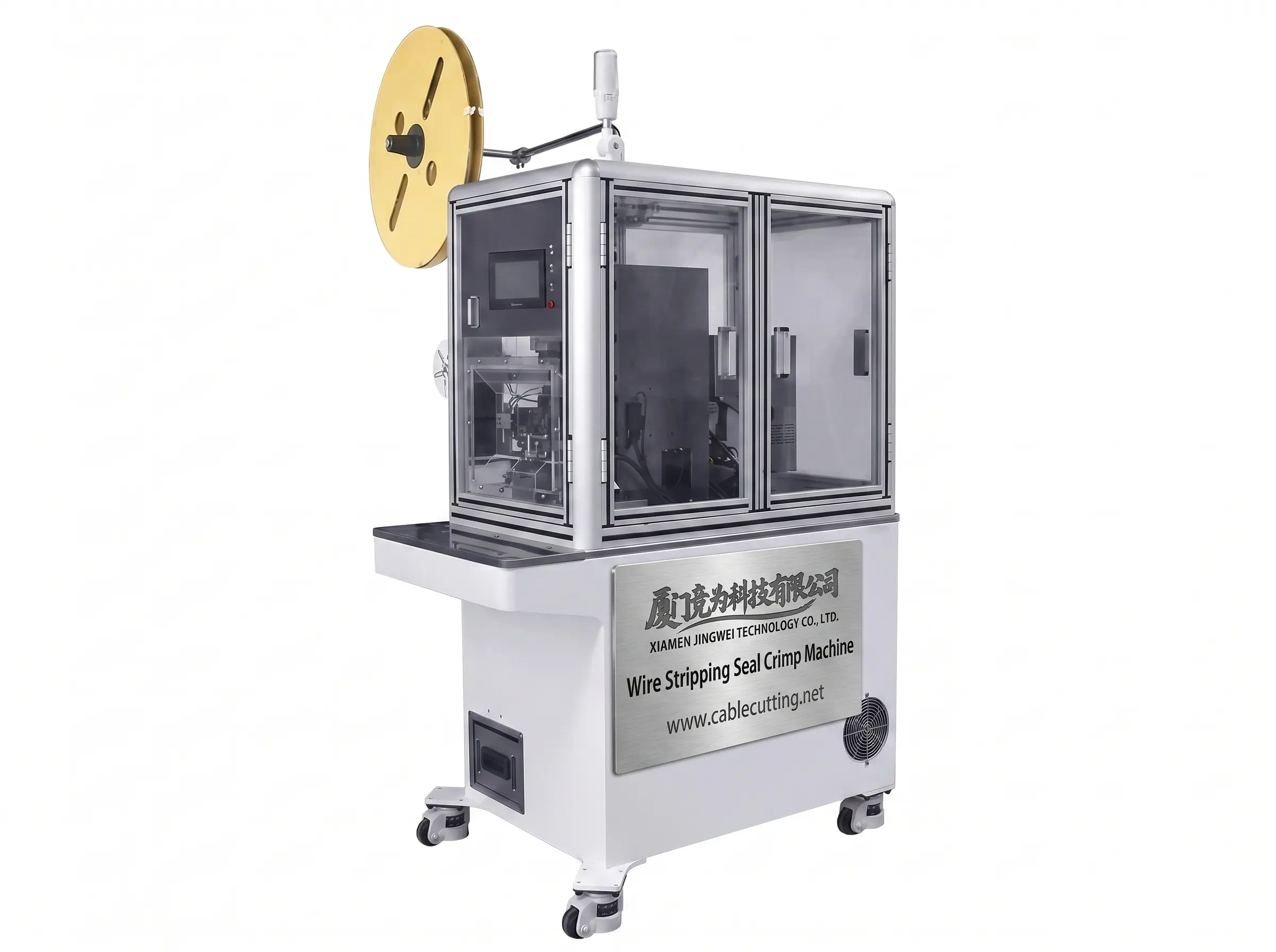 JINGWEI WPM-5030 – Halbautomatische Draht-Abisolier-, Dicht- und Crimp-Maschine
