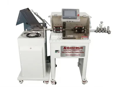 Vollautomatische Mehrkern-Manteldraht-Abisoliermaschine mit Wickelfunktion WPM-680