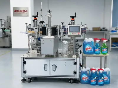 Halbautomatische doppelseitige Roll-Etikettiermaschine JW-T-102