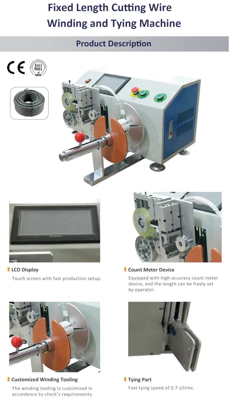 Drahtwicklung, Bündelung, Kabelschneiden, Wickel- und Bindemaschine