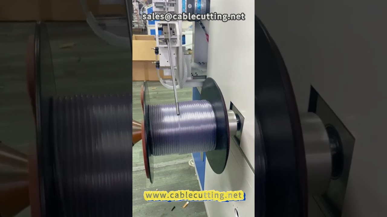 Automatische Meterwickelmaschine für saubere Wicklungen | Medizinschlauch, Kabel & Gummistreifen