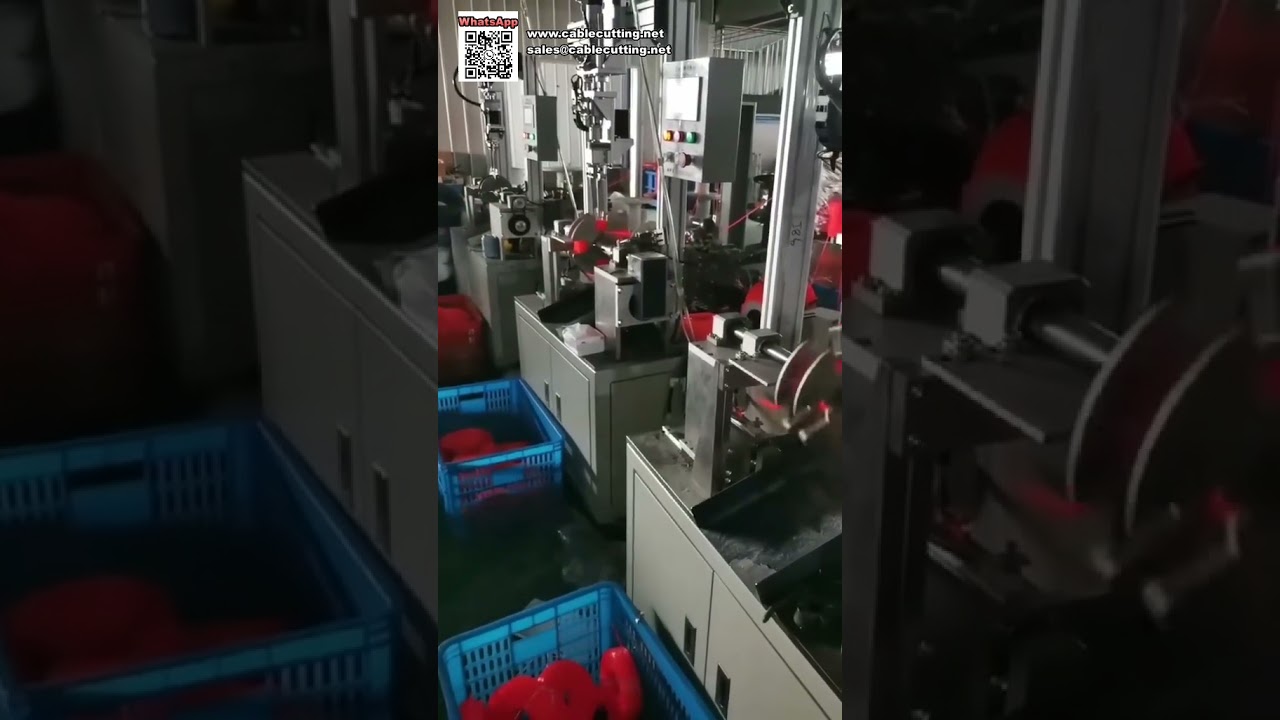 Vollautomatische Bündel- und Wickelmaschine für Trimmerfaden-Spulen (Pfund-System)