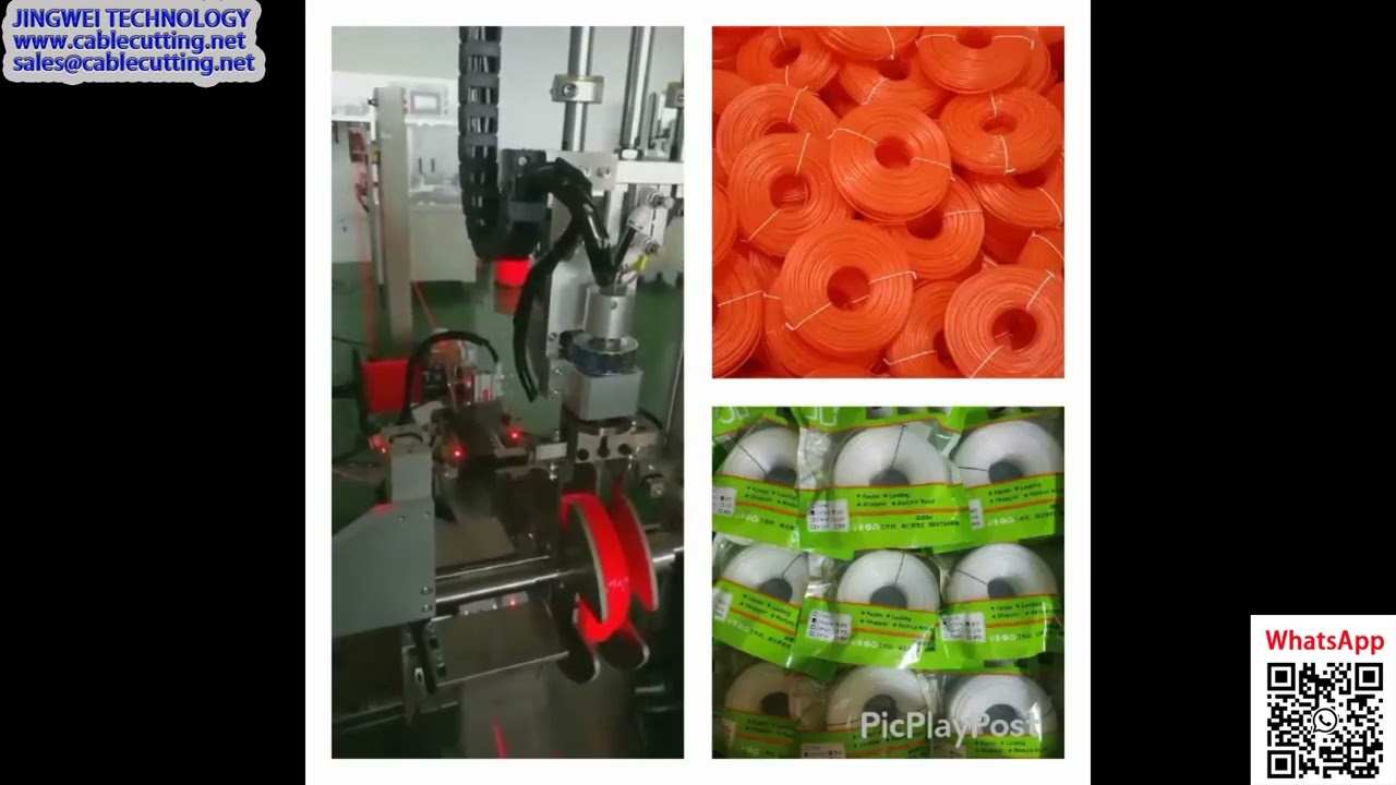 Automatische Aufwickelmaschine für Trimmerfaden-Großspulen