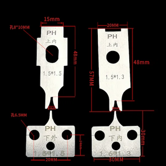 Kontaktmaschinen-Messer (verschiedene Typen)